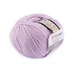 Fir de tricotat Gina / Jeans, 50 g - mov deschis