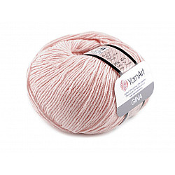 Fir de tricotat Gina / Jeans, 50 g - roz foarte deschis