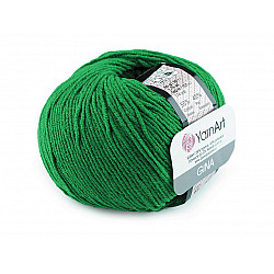 Fir de tricotat Gina / Jeans, 50 g - verde smarald