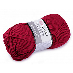 Fir de tricotat Gina Plus, 100 g - bordo