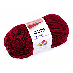 Fir de tricotat Gloria, 50 g - bordo