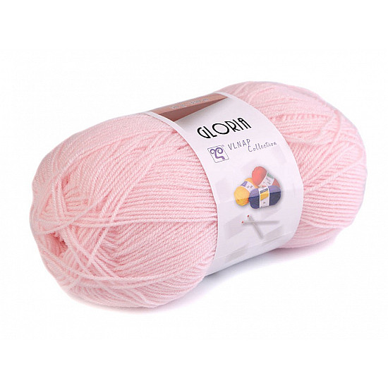 Fir de tricotat Gloria, 50 g - roz foarte deschis