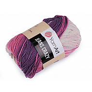 Fir de tricotat Jeans Crazy 50 g, violet