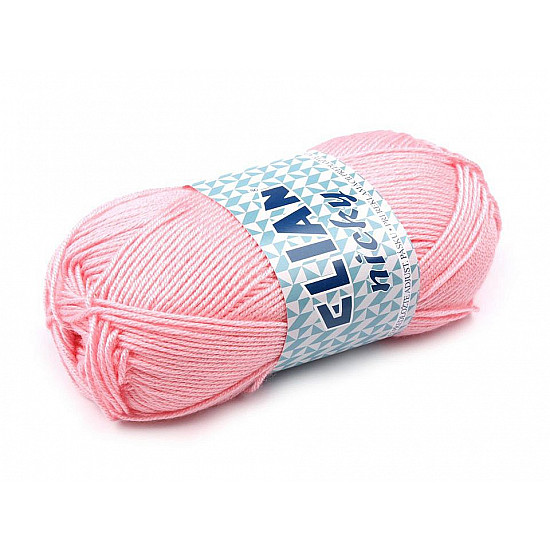 Fir de tricotat Nicky, 50 g - roz deschis