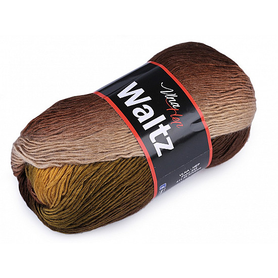 Fir de tricotat Waltz, 100 g, maro