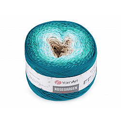 Fir de tricotat din bumbac Rosegarden, 250 g, turcoaz