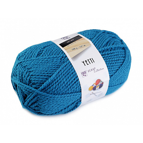 Fir de tricotat Yetti, 100 g - bleu turcoaz