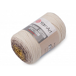 Fire de tricotat Macrame Cotton Spectrum 250 g, ecru deschis