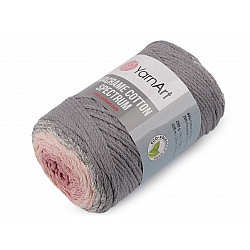 Fire de tricotat Macrame Cotton Spectrum 250 g, gri