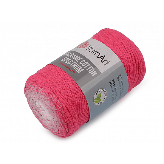 Fire de tricotat Macrame Cotton Spectrum 250 g, roz