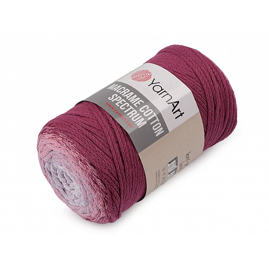 Fire de tricotat Macrame Cotton Spectrum 250 g, vișiniu fuchsia