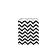 Pungi hârtie mici, 10x14 cm (pachet 100 Buc.) - alb-negru - chevron