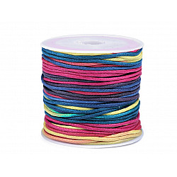 Șnur bumbac multicolor, Ø1 mm (rola 20 m) - multicolor