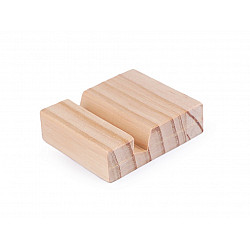 Suport din lemn pentru cercuri, 6x7 cm -  natural deschis