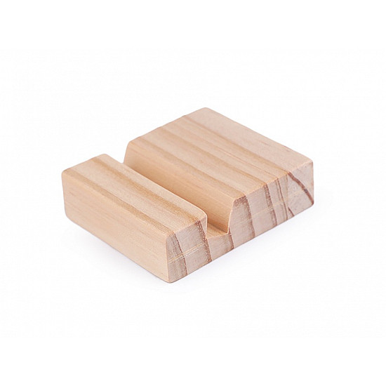 Suport din lemn pentru cercuri, 6x7 cm -  natural deschis