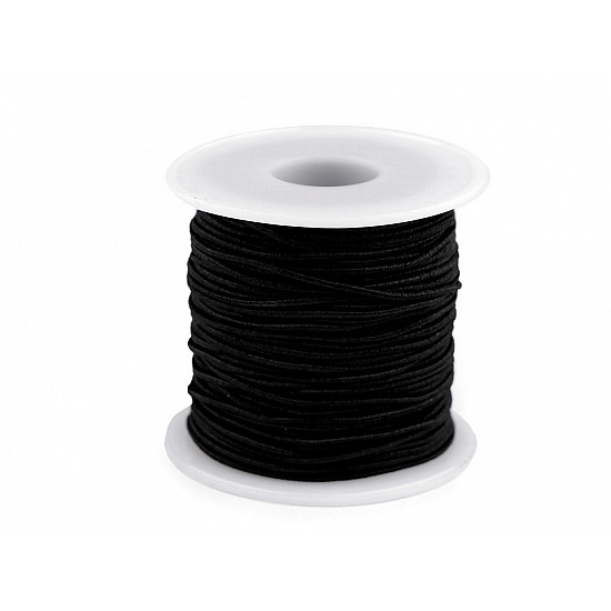 Elastic rotund, Ø1,2 mm, negru, 45 m