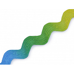 Bandă zig-zag curcubeu, lățime 6 mm, multicolor, 1 m