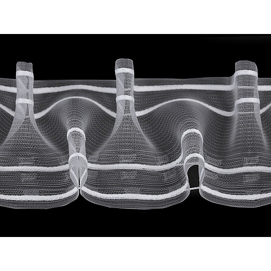 Rejansă transparentă zig-zag la metru, lățime 10 cm, transparent