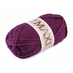 Fir de tricotat Jumbo Maxi, 100 g - vișiniu fuchsia