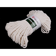 Fir de tricotat Macrame Braided 250 g - crem foarte deschis