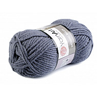 Fir de tricotat Merino bulky, 100 g - gri albăstrui