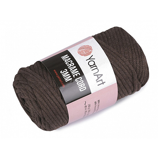 Fir de tricotat / croșetat Macrame Cord, 250 g - bej închis