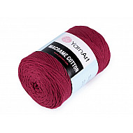 Fir de tricotat / croșetat Macrame Cotton, 250 g - bordo deschis