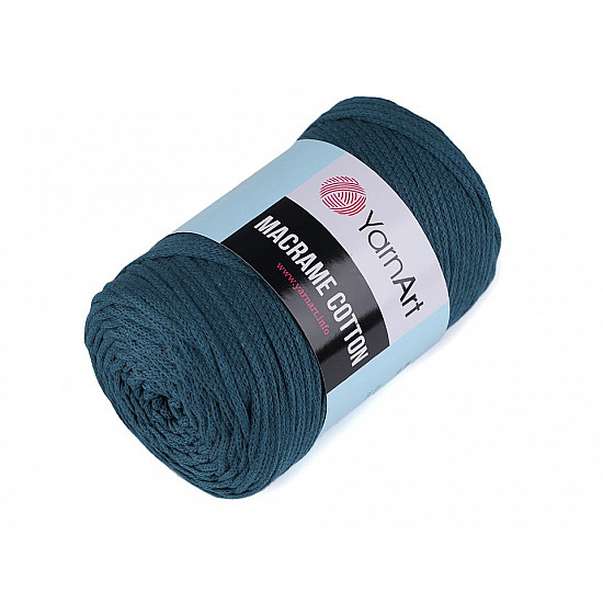 Fir de tricotat / croșetat Macrame Cotton, 250 g - gri petrol