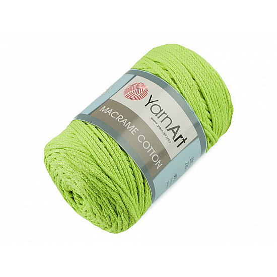 Fir de tricotat / croșetat Macrame Cotton, 250 g - verde deschis