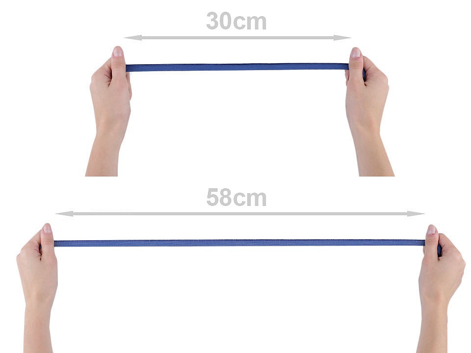 Elastic cu paspoal, lățime 11 mm (card 25 m) - alb