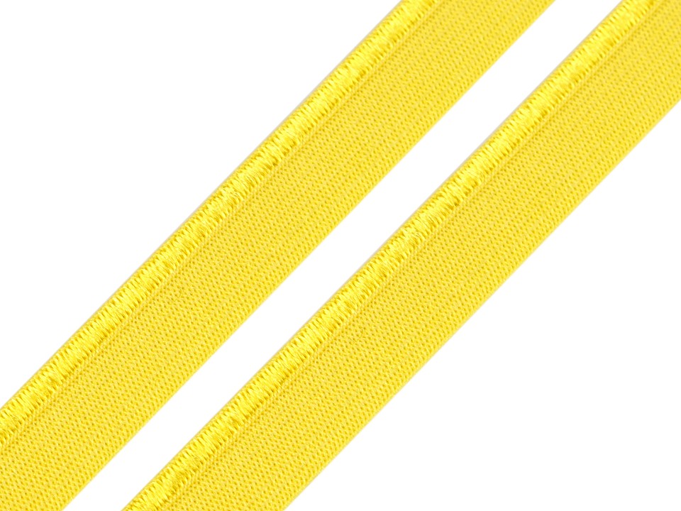 Elastic cu paspoal, lățime 11 mm (card 25 m) - galben