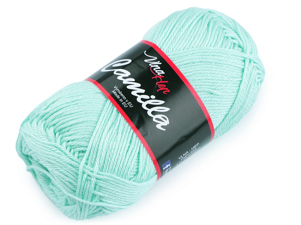 Fir de tricotat Camilla, 50 g - verde mentă