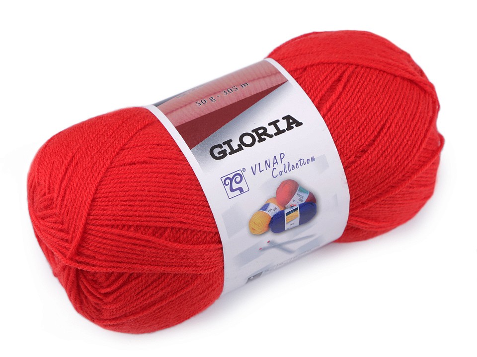 Fir de tricotat Gloria, 50 g - roșu