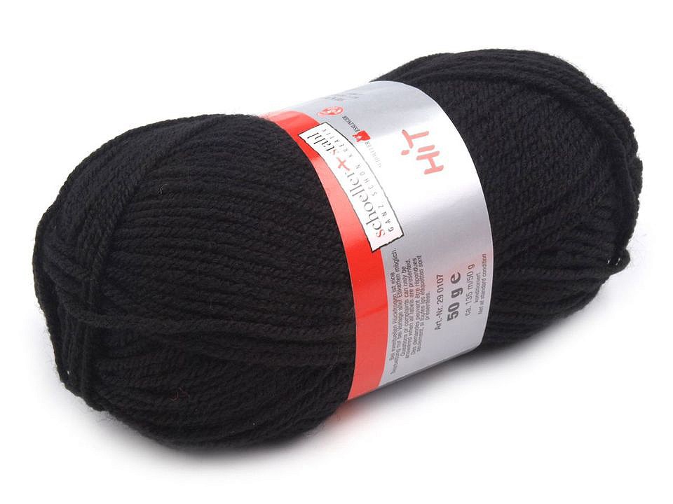 Fir de tricotat Hit, 50 g - negru