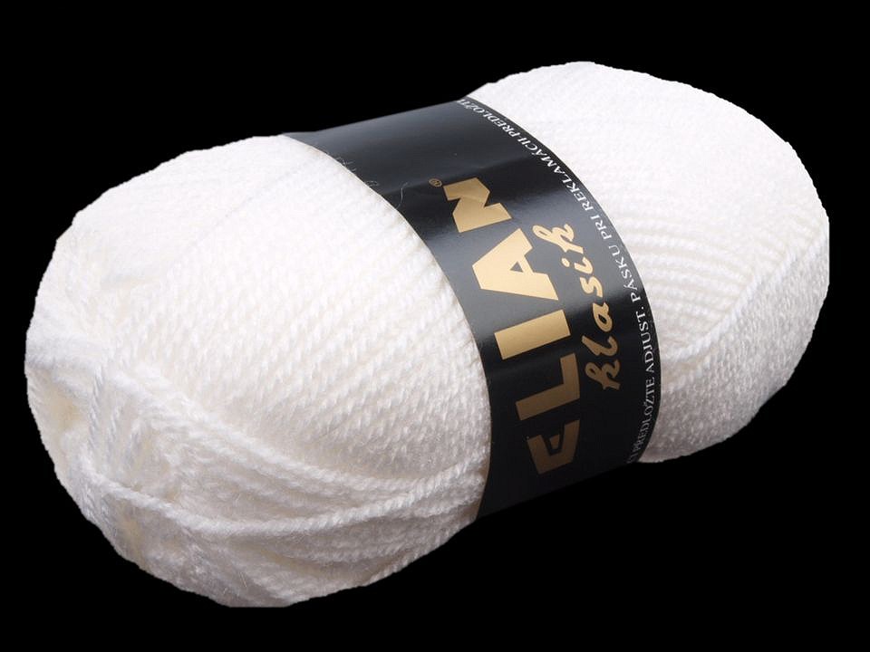 Fir de tricotat Klasik, 50 g - alb