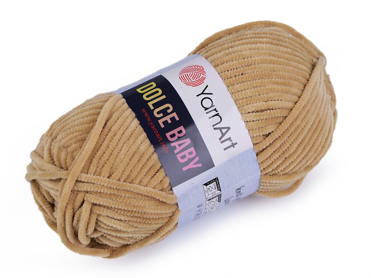 Fir de tricotat plușat Dolce Baby 50 g, bej