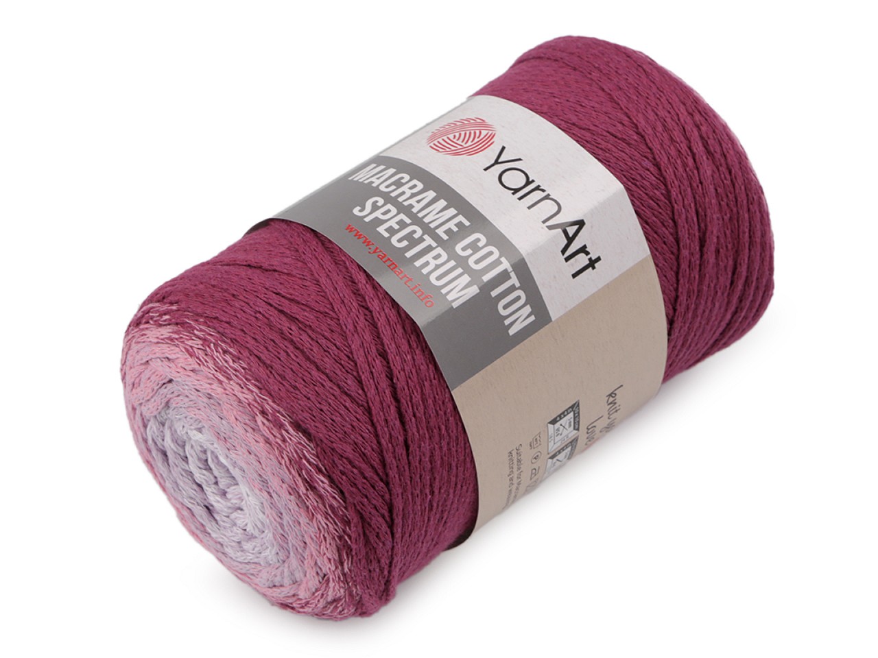 Fire de tricotat Macrame Cotton Spectrum 250 g, vișiniu fuchsia